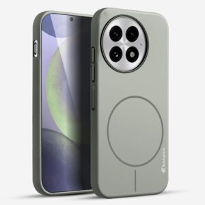 KARWAN®️ Matte Finish Pc Mag-Safe Case with N52 Strong Magnets Mag-Safe Phone case Cover for Oneplus 13R || Mobile Back Cover for Oneplus 13R || Grey