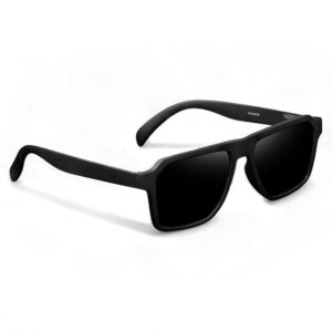 HAZON® Vintage High Grade Goggles For Men | Polarized Sunglasses | UV Protected Driving, Riding, Stylish, Anti glare Glasses (VNT-55) (Black)