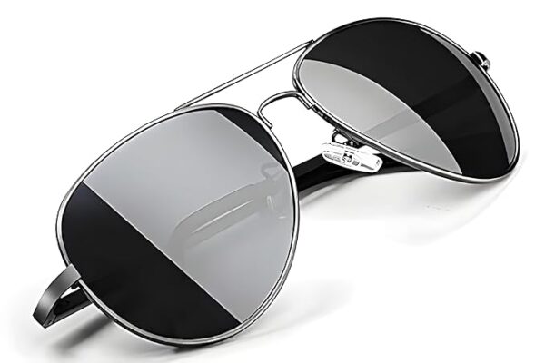 Roshfort Polarized sunglasses for men and Women Uv 400 Protection Aviator Shape Cooling Goggles Black Shade Sunglass (Italic)…