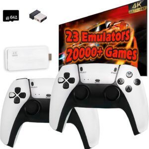 RNH Wireless Console Retro Video Game for TV- 4K Ultra HD |Video Game | Gaming Console| Retro Game Stick |Built-in 21000 +TV Game with Games & 64Gb,Retro Game Console, Plug & Play Video TV Game 4K Ultra Games| 9 Emulators|Dual-Player Setup|2.4G Wireless Game Stick for All Age Group Multicolor.