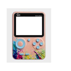 Like Star G5 500 in 1 Retro Video Game Box Only for 1 Player, Handheld Classical Game PAD Can Play On TV, 500 Games Like Contra, Tank, Bomber Man Etc. (Pink Blue)