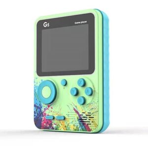 Like Star G5 500 In 1 Retro Video Game Box, Best Birthday/Return Gift For Kids, 500 Games Like Contra, Tank, Bomber Man, Etc., Handheld Classic Game PAD Can Play On TV, Only For 1 Player. (Green Blue)