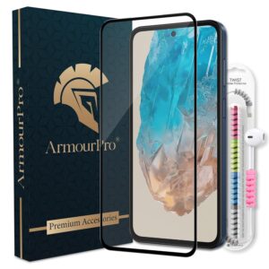 ArmourPro Military-Grade Gorilla Tempered Glass Screen Protector for Samsung Galaxy M35 5G / A35 5G / A55 5G with Cable Protector and Installation kit | Edge to Edge Coverage (6.6 Inches)